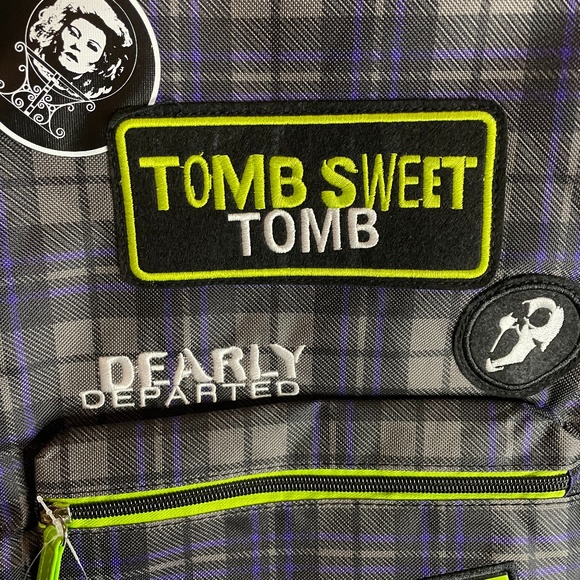 NWT Haunted Mansion Plaid Backpack - Picture 2 of 5